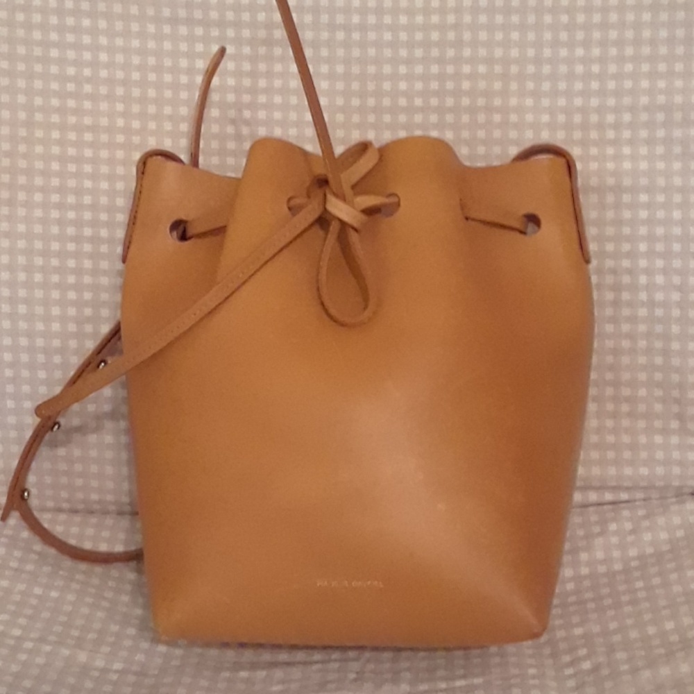 Mansur Gavriel mini bucket bag (Cammello/ Rosa)